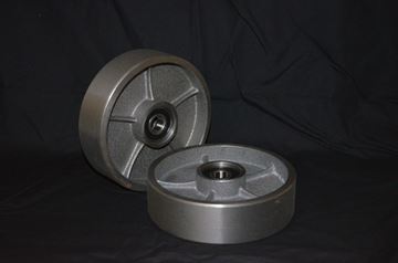 Picture of A Pair of Brand New Pallet Jack Steel Steer Wheels With Bearings (#111724151532)