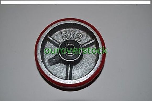 Picture of 5" x 2" Polyurethane on Cast Iron Wheel for Casters or Equipment (#111917820470)