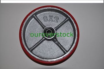 Picture of 8" x 2" Polyurethane on Cast Iron Wheel for Casters or Equipment 1500 lb Cap (#111917873822)