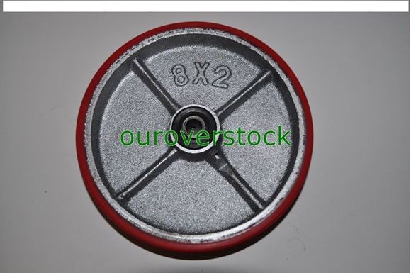 Picture of 8" x 2" Polyurethane on Cast Iron Wheel for Casters or Equipment 1500 lb Cap (#111917873822)