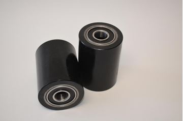 Picture of Pair of Brand New Pallet Jack Poly Load Wheels With Bearings 2.75"D x3.75"W (#112220340823)