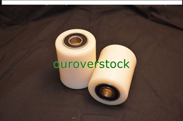 Picture of A Pair of Brand New Pallet Jack Nylon Load Wheels With Bearings (#122191597582)