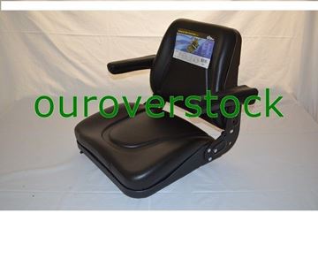 Picture of Universal Tractor Seat w/ Slide Tracks T500BL Kubota Ford Case IH Allis MF JD ! (#131495326389)