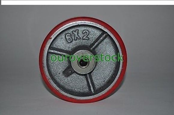 Picture of 6" x 2" Polyurethane on Cast Iron Wheel for Casters or Equipment 1200 lb Cap (#131739638667)