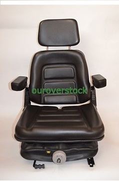 Picture of NEW LOW PROFILE SUSPENSION SEAT WITH ARMREST DOZER BACKHOE TRACTOR SKIDSTEER (#131834584007)