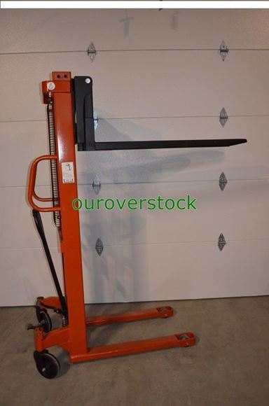 Picture of Fork Over Manual Stacker 3,300 lb 63" lift height 27 x 45 (#122523883786)